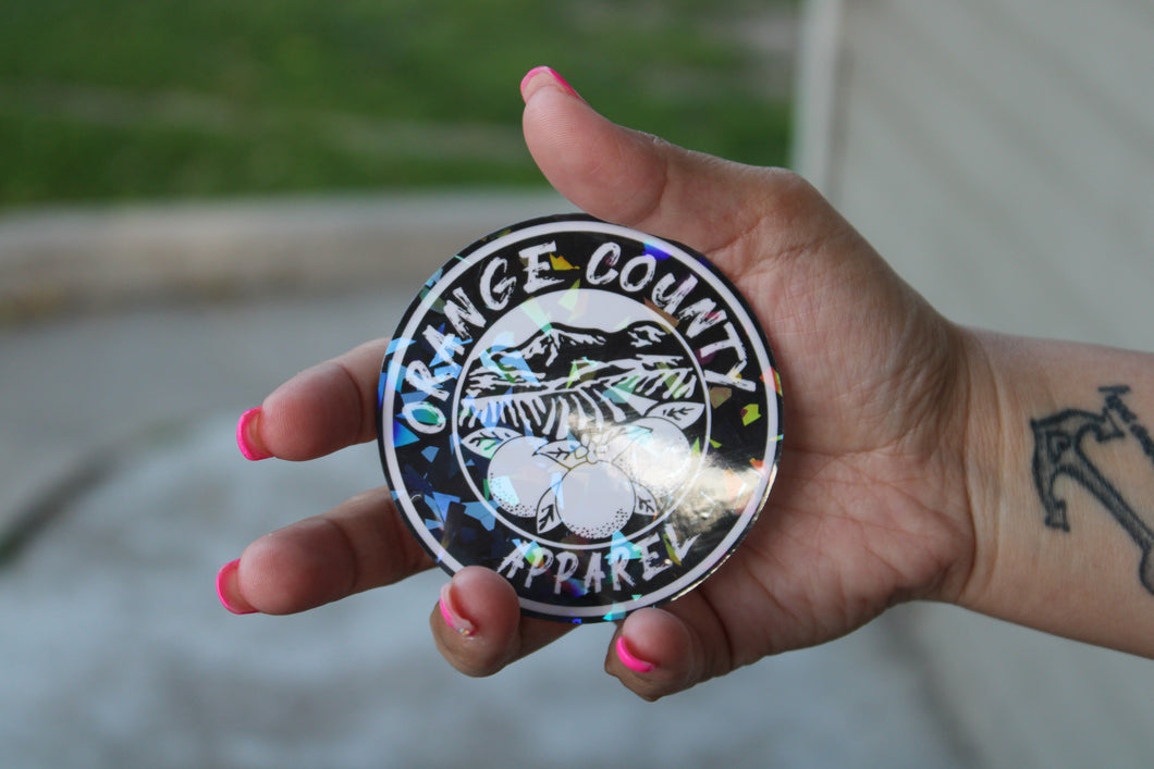 OC Circle Holographic Sticker
